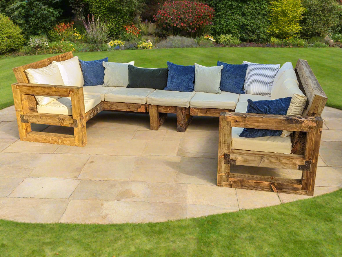 Solid Wood Garden Sofa Patio set Large – CarsonsLtd