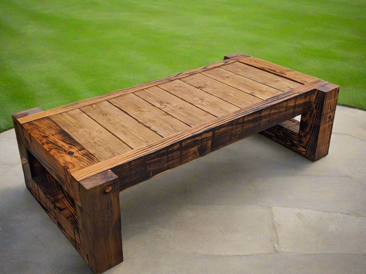 Solid Wood Garden Table/bench