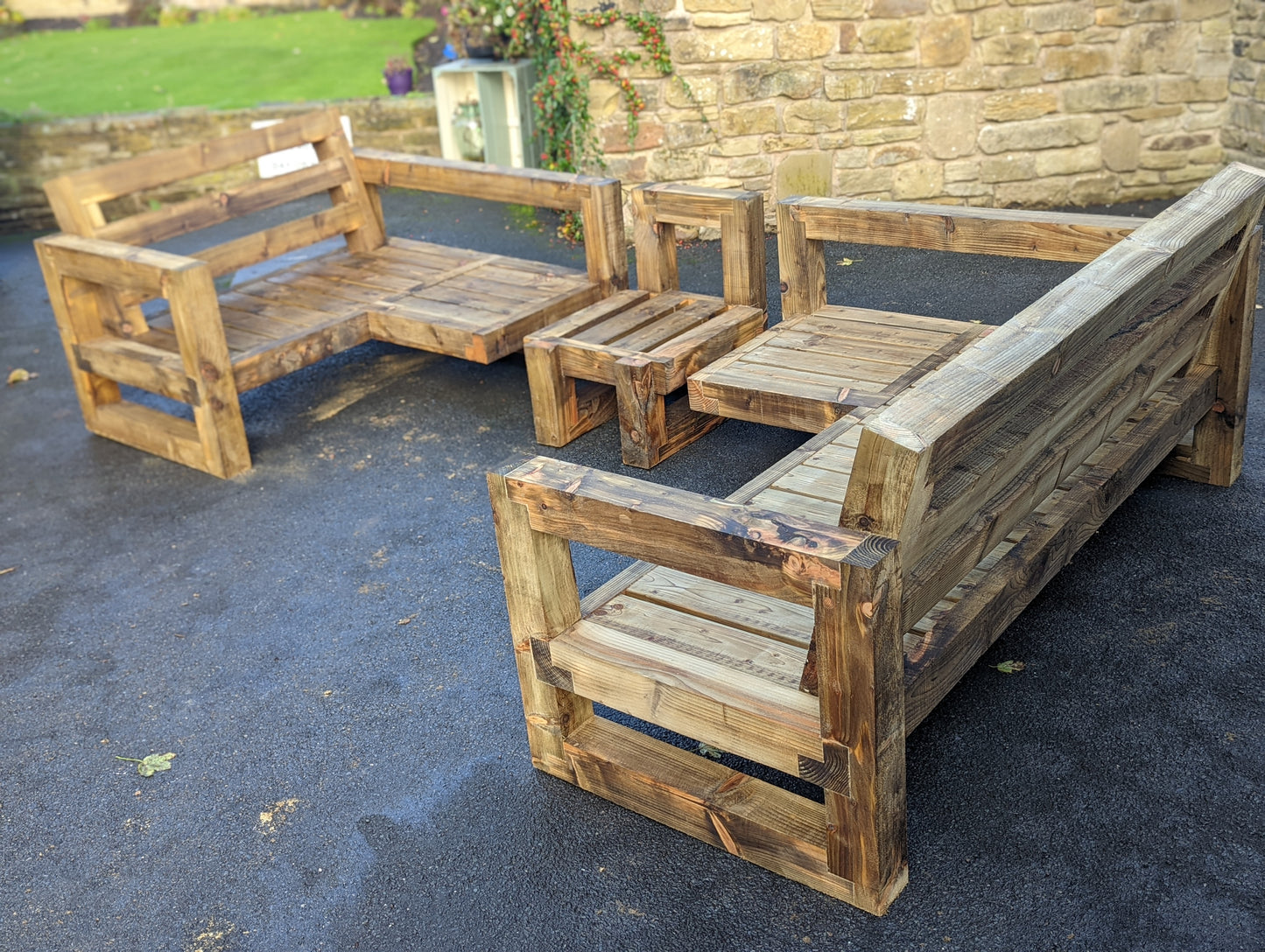 Solid Wood Garden Sofa Patio set Large