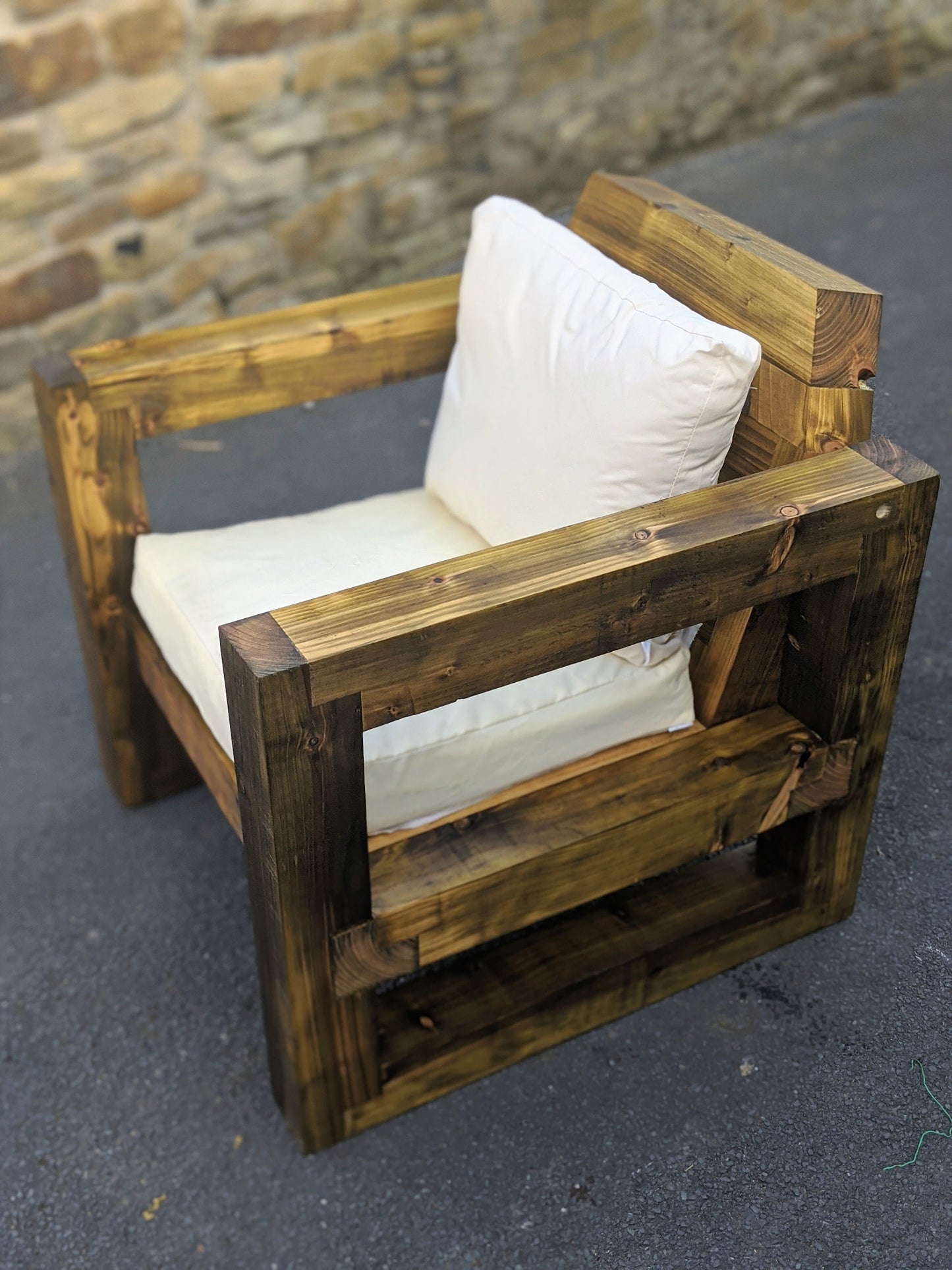 Solid Wood Garden Chair/Lounger