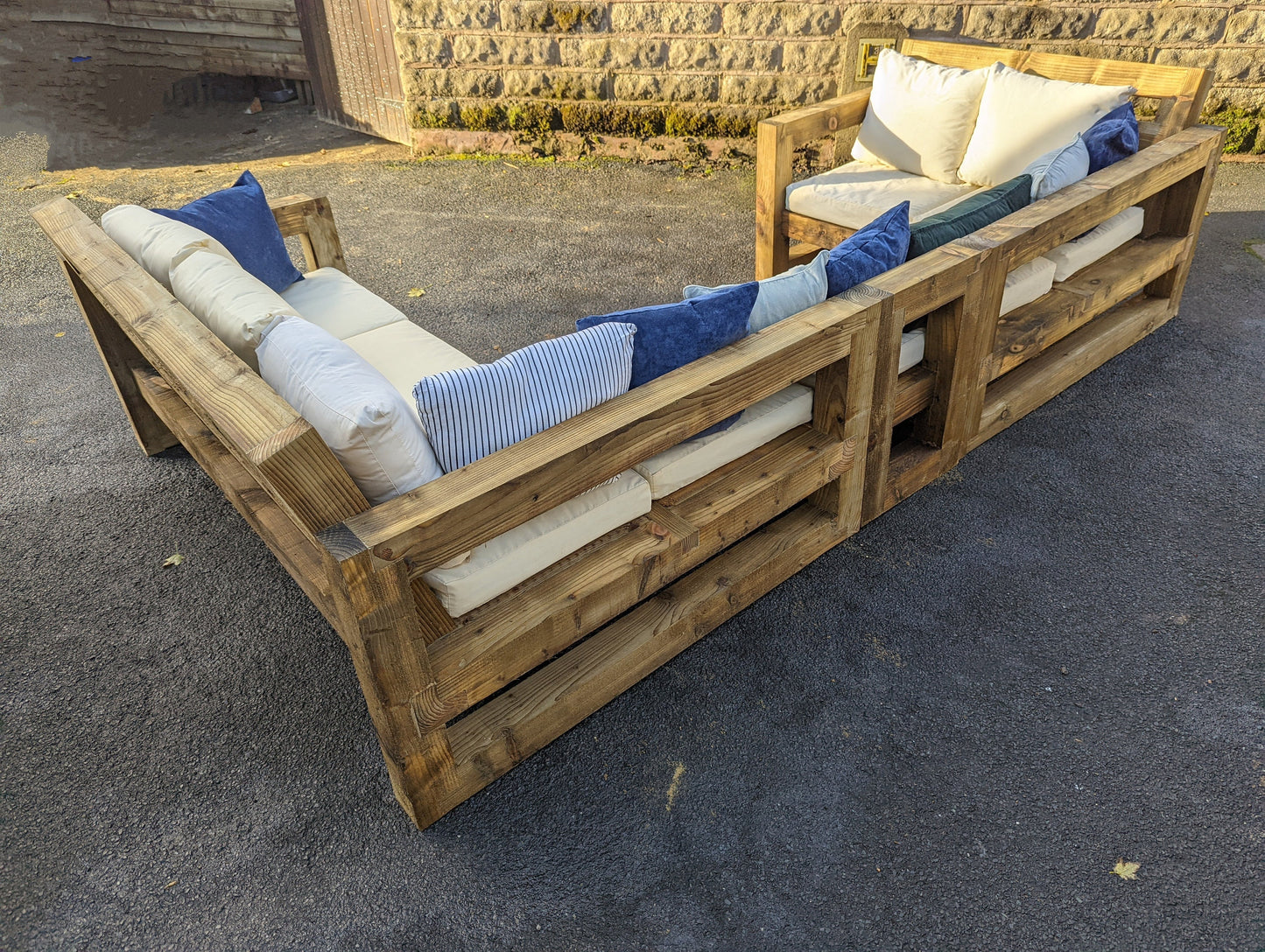 Solid Wood Garden Sofa Patio set Large