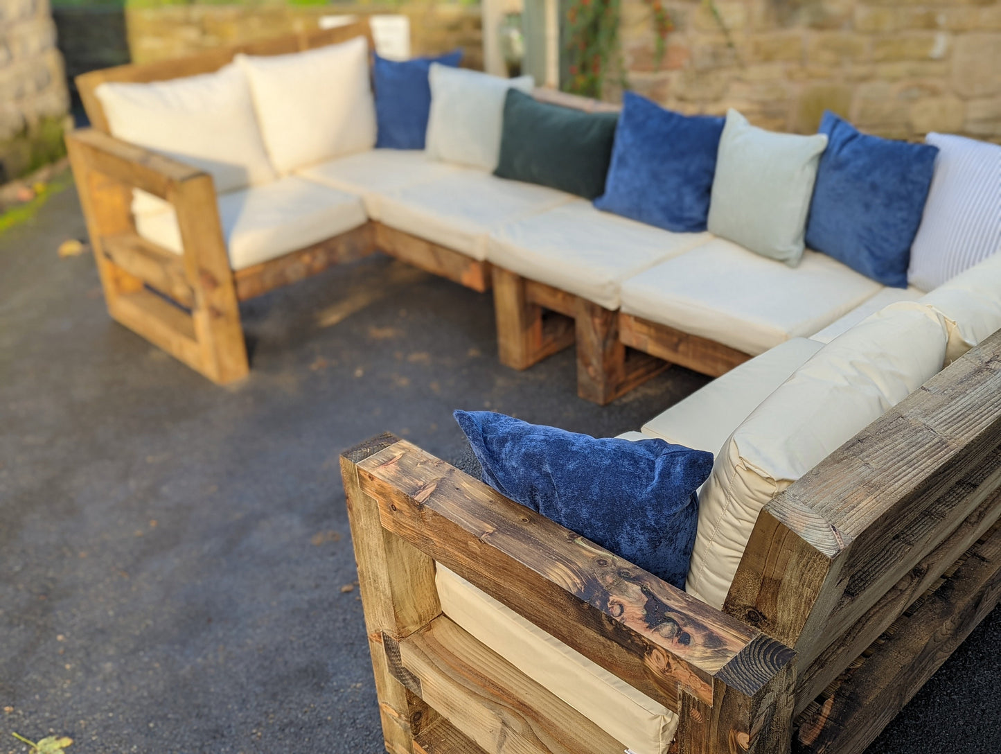 Solid Wood Garden Sofa Patio set Large