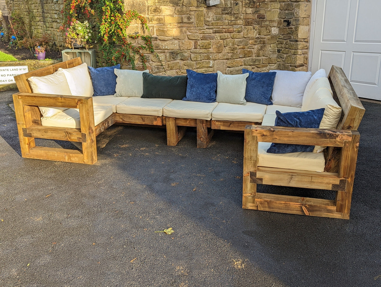 Solid Wood Garden Sofa Patio set Large