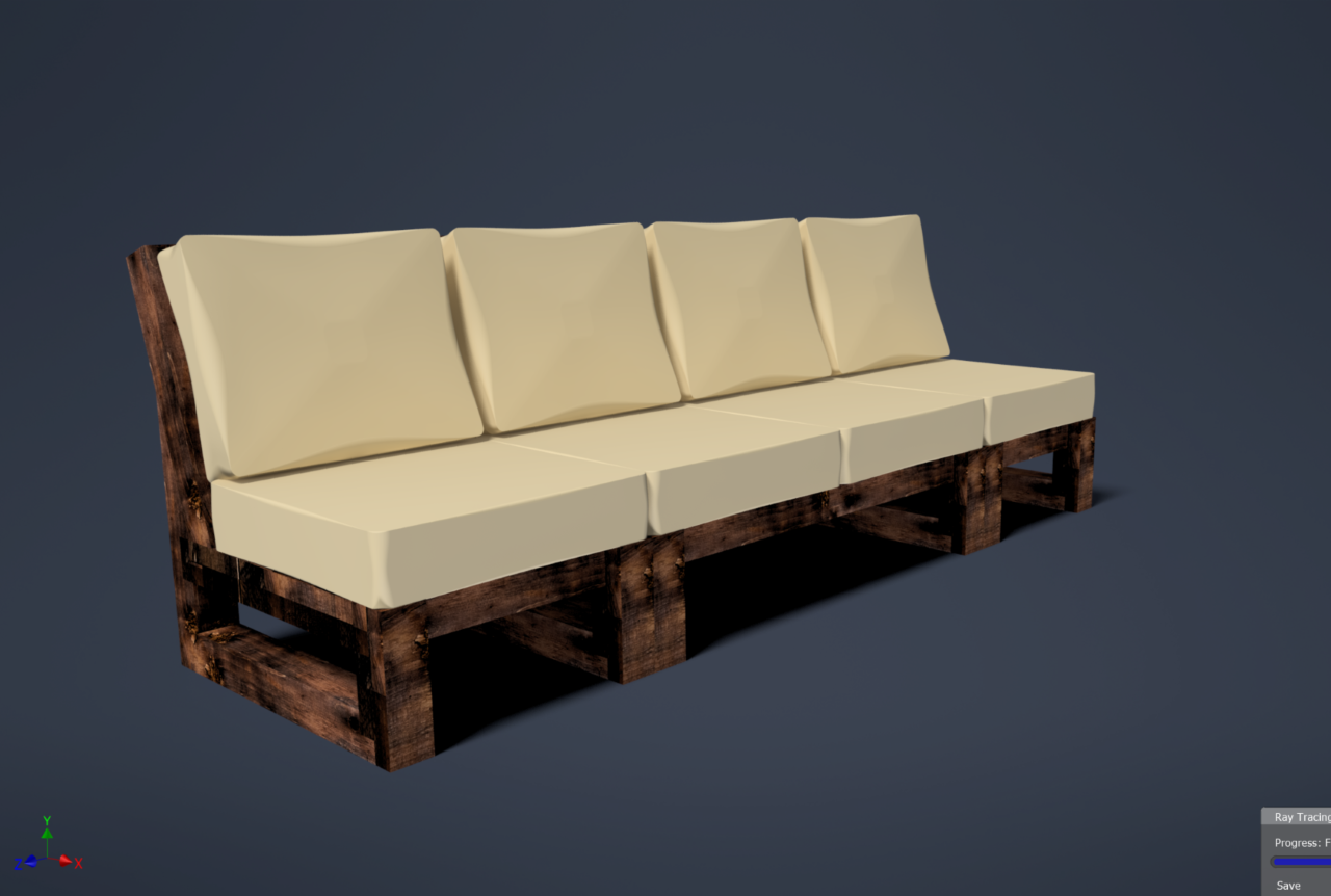 Solid wood Armless Set