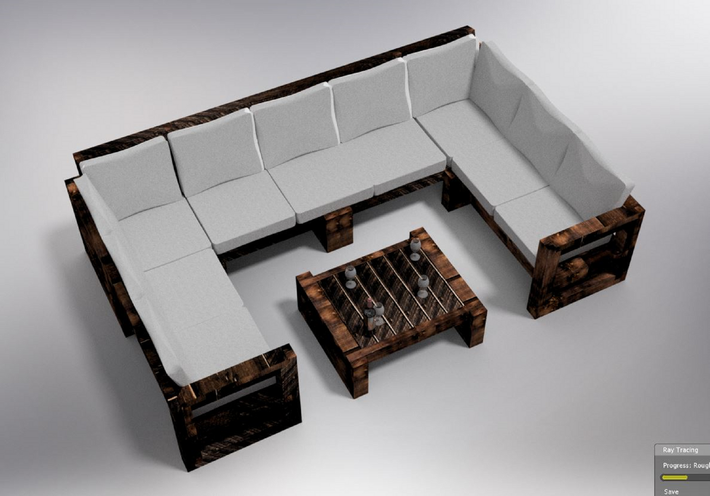 Solid Wood Garden Sofa Patio set Extra Large