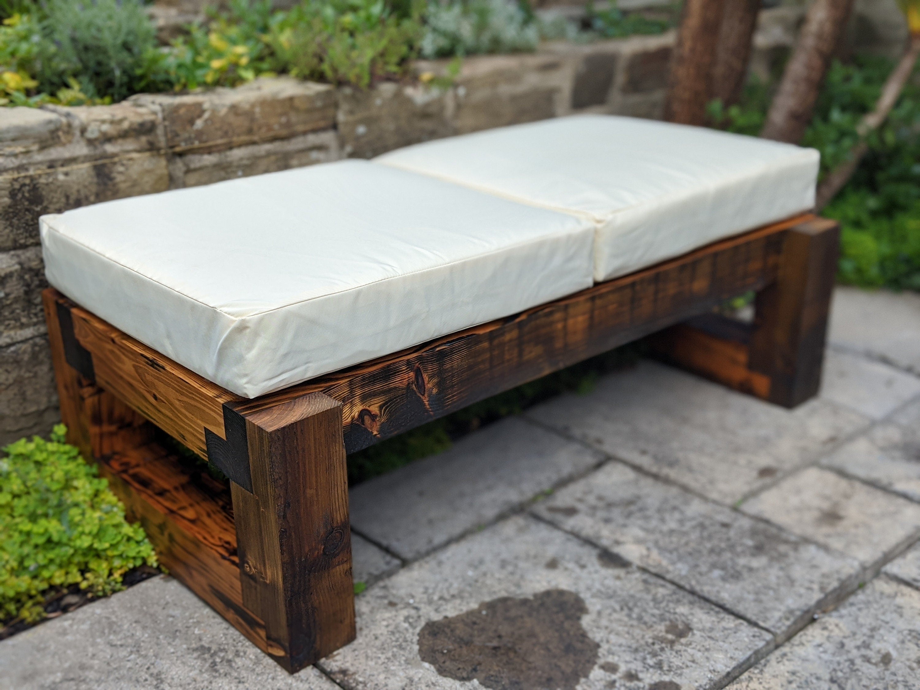 Solid wood garden online bench