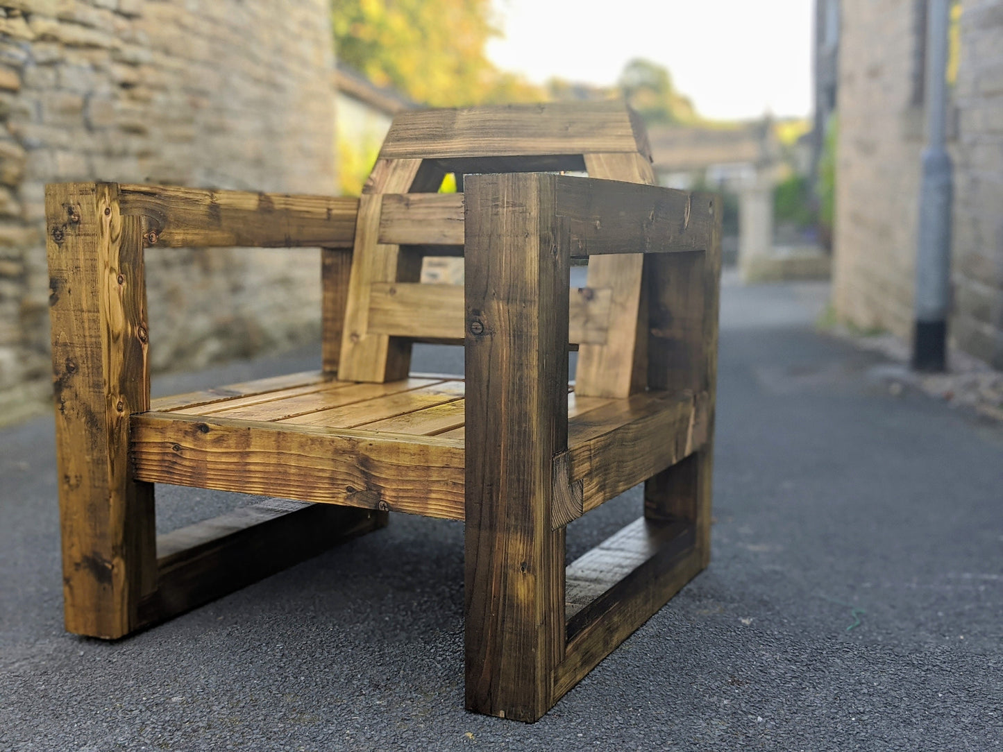 Solid Wood Garden Chair/Lounger